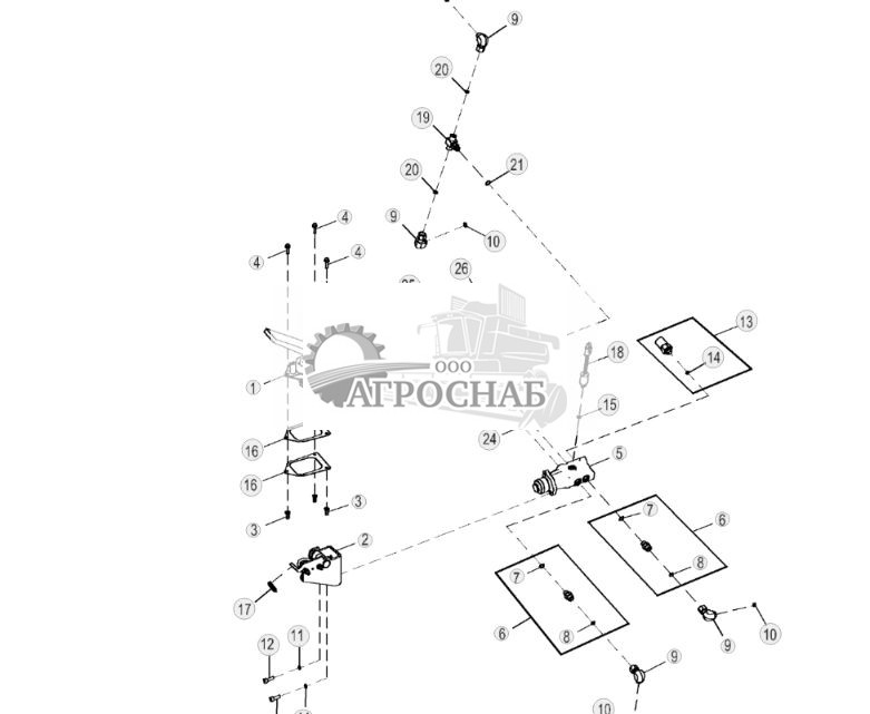 Педаль и клапан рабочего тормоза - ST764120 341.jpg